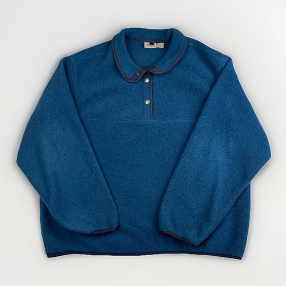 Vintage Woolrich Fleece Blue XL 90s Snap T USA Made Green Jacket Women Oversized - Picture 1 of 16